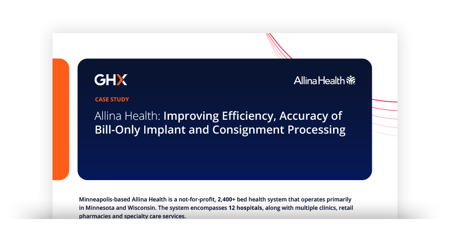 Image for Summary: Allina Health Improves Efficiency, Accuracy of Bill-Only & Consignment Order Processing