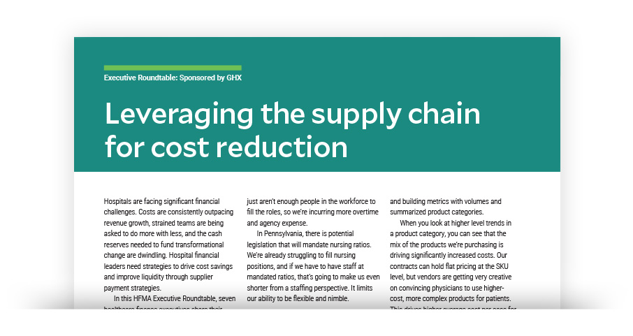 Image for Executive Roundtable: Leveraging Supply Chain for Cost Reduction
